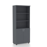 Dulap biblioteca STANDARD 80 x 40 x 192 cm PAL 2 usi antracit