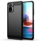 Husa Xiaomi Redmi Note 10 Note 10S Carbon Negru Techsuit