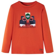 Tricou de copii m&acirc;neci lungi, portocaliu, 116