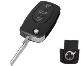 Set 2 bucati - Carcasa cheie Topautochei&amp;#174; compatibila cu Audi A2 A3 A4 A6 A8 B5 RS4 Quattro TT, suport baterie tip CR1616