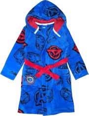 Halat de baie cu gluga pentru copii Marvel Avengers, albastru, 7-8 ani - OUTLET