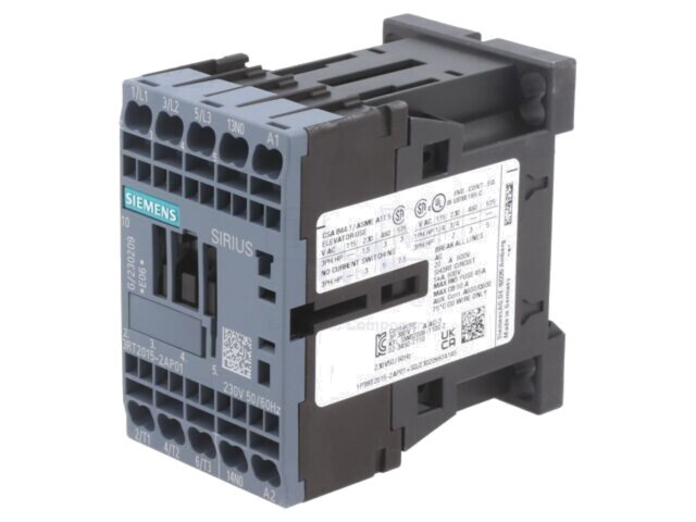 Contactor SIEMENS 3RT20 3-polar 7A 230V NO x3 pentru șină DIN