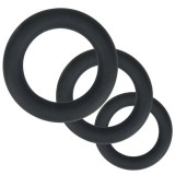 Inele pentru penis - Loving Joy Inele Groase din Silicon pentru Penis Pachet de 3 bucati Gri pentru Erectii Puternice