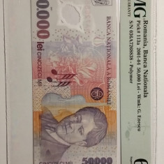 2 bancnote consecutive 50.000lei PMG68EPQ