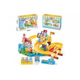Pista cu trenulet electric, set de joaca cu 40 piese