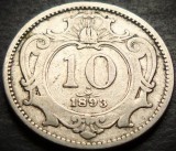 Moneda istorica 10 HELLER - AUSTRO - UNGARIA, anul 1893 * cod 4287