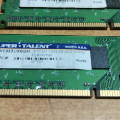 Ram Pc Super Talent 6GB (3X2GB) DDR3 1333MHz W133UX6GH