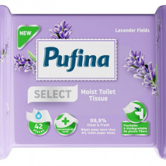 Pufina select hartie igienica umeda lavanda