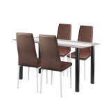 Cumpara ieftin Norman 4+1 &eacute;tkező garnit&uacute;ra barna