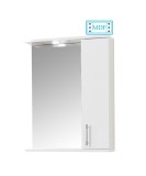 Oglinda baie cu dulap GN0201, dreptunghiulara, PAL, iluminare led, 2 rafturi, 60 cm, alb