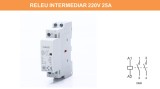 Releu Putere Modular 220V AC 25A, 2NO, Montaj Sina DIN