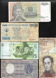 Set 5 bancnote de prin lume adunate (cele din imagini) #291
