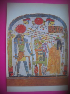 HOPCT 6891 LA DAME TENTPERET ADORAND ZEUL SOARELUI -EGIPT [ MUZEUL LUVRU PARIS FRANTA] -AFRICA-NECIRCULATA foto