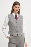 Pepe Jeans vesta de lana FLORINA culoarea gri, un singur rand de nasturi, PL402520