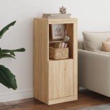 vidaXL Servantă cu lumini LED, stejar sonoma, 41x37x100 cm