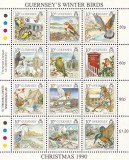 Guernsey 1990 - Craciun-pasari, bloc neuzat