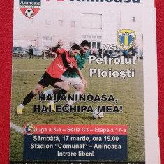 Program meci fotbal FC ANINOASA - PETROLUL PLoiesti (17.03.2018)