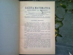 GAZETA MATEMATICA. SUPLIMENT DE EXERCITII - 2NR./1034, COLECTIA COMPLETA DE 9 NUMERE AN 1935, 1936, 1937 (COLIGATE) foto