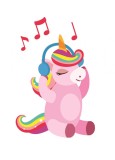 Cumpara ieftin Sticker decorativ Unicorn, Roz, 75 cm, 1227ST, Oem
