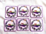 Set suporturi pahare cu lavanda 41874