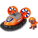 Set de joaca Paw Patrol, Figurina Zuma cu aeroglisor, Spin Master