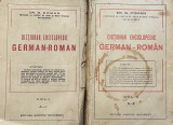 G.COMAN ~ DICTIONAR ENCICLOPEDIC GERMAN - ROMAN : TEHNIC , MILITAR , ETC. - 1925