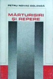 Petru Novac Dolanga - Marturisiri si repere, Editura FACLA, Autobiografie, 1980, 192 pagini