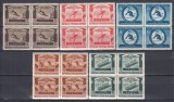 ROMANIA 1951 LP 275 JOCURI MONDIALE UNIVERSITARE DE IARNA SERIA IN BLOC DE 4 TIMBRE MNH