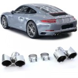 Tavite de esapament duale lustruite, potrivite pentru Porsche 911 991.2 15-19 3.0 370CP Performance AutoTuning