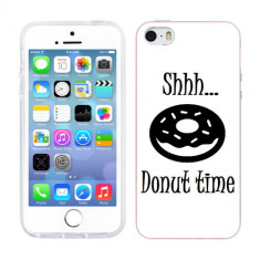 Husa iPhone 5S iPhone 5 Silicon Gel Tpu Model Donut Time B&amp;amp;amp;W foto