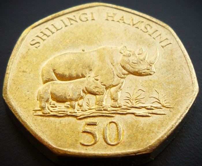 Moneda exotica 50 SHILINGI HAMSINI - TANZANIA, anul 2015 * 3096 = A.UNC - LUCIU