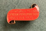 Insigna concursul muzical Ciprian Porumbescu Suceava 1975