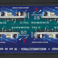 ROMANIA 2008 - ATOMUL IN SLUJBA UMANITATII, TETE BECHE 2, MNH - 1819