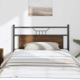 Tablie Pat Stejar Maro 107cm Lemn si Otel Gossi Stil Industrial