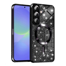 Husa premium Samsung Galaxy A36 5G Techsuit Luxury Glitter MagSafe, negru foto