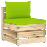 Canapea de mijloc modulara cu perne, lemn verde tratat GartenMobel Dekor, vidaXL
