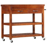 Cumpara ieftin Carucior de bucatarie, 100x48x89 cm, lemn masiv de acacia