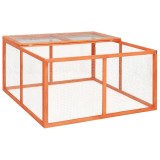 Cumpara ieftin Cusca de iepuri, 124 x 120 x 60 cm, lemn masiv de brad