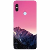 Husa silicon pentru Xiaomi Mi A2 Lite, Mountain Peak Pink Gradient Effect