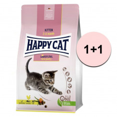 Happy Cat Kitten Land Gefl&amp;uuml;gel / Carne de pasăre 1,3 kg 1+1 GRATUIT foto