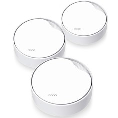 Sistem Wi-Fi Mesh TP-Link Deco X50-PoE(3-pack), Dual-Band AX3000 cu suport PoE, 1 x 2.5 Gbps port + 2 x Gigabit, cu acoperire completa pentru casa, Se