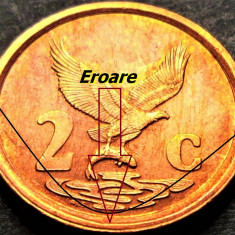 Moneda exotica 2 CENTI - AFRICA de SUD, anul 1999 *cod 5301 = A.UNC EROARE