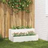 Cumpara ieftin Ghiveci Grădină Pe Două Niveluri 100x60x45 cm Alb Plastic