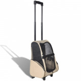 Troller pentru animale de companie multifunctional, pliabil, bej