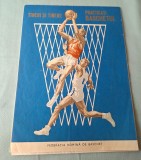 Tineri si Tinere Practicati Baschetul - Federatia Romana de Baschet - afis vechi anii 19560, reclama poster educatic pt uz scolar, elevi, sportivi