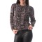 E774-1 Pulover casual cu decolteu rotund si maneci lungi