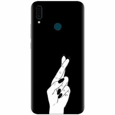 Husa silicon pentru Huawei Y9 2019, Finger Cross foto