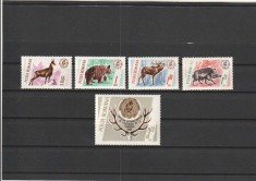 ROMANIA 1965 LP 618 TROFEE DE VANATOARE SERIE MNH NESTAMPILATA
