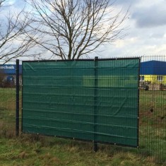 Panou gard verde, Plasă gard construcții 1,76x3,41m, Ecran gard, HDPE, p&acirc;nză de protecție