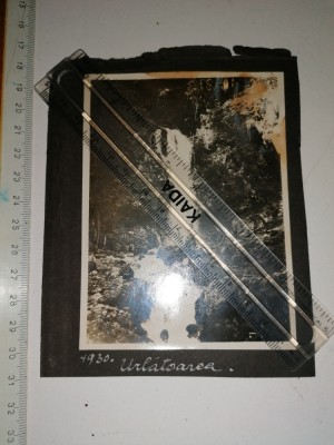 FOTOGRAFIE VECHE - SEPIA -CASCADA URLATOAREA 1930 foto